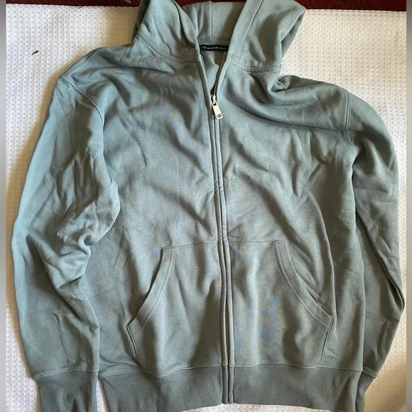 NAKED WARDROBE UNISEX BABY BLUE ZIP UP HOODED JACKET M - Picture 5 of 10